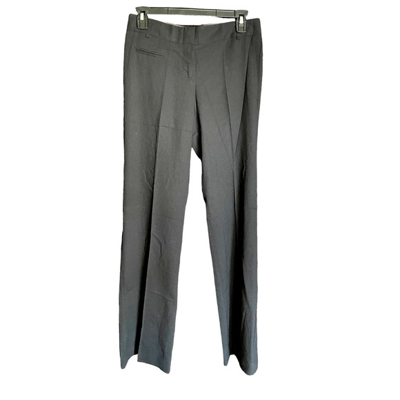 BCBGMAXAZRIA Womens Classic Fit Flat Front Slacks  Mid Rise Size 0 Black - Picture 1 of 10